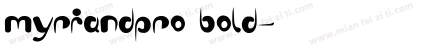 myriandpro bold字体转换